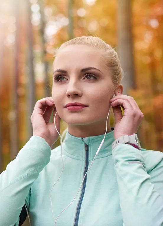 woman headphones