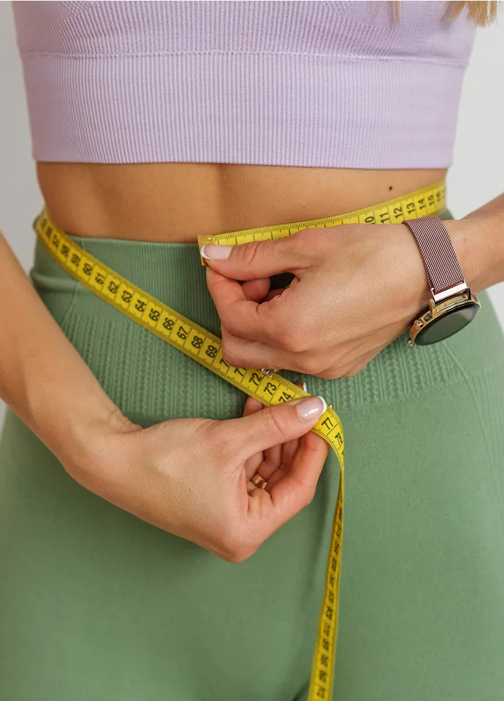 woman measuring