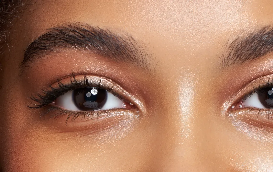 beautiful female eyes with long eyelashes utc