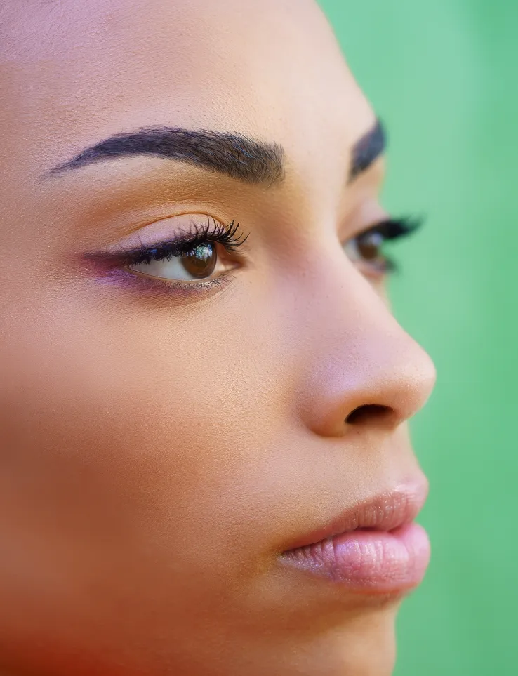 close up portrait of beautiful young black girl utc