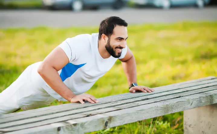 fitness push up exercise fitness man training arm utc