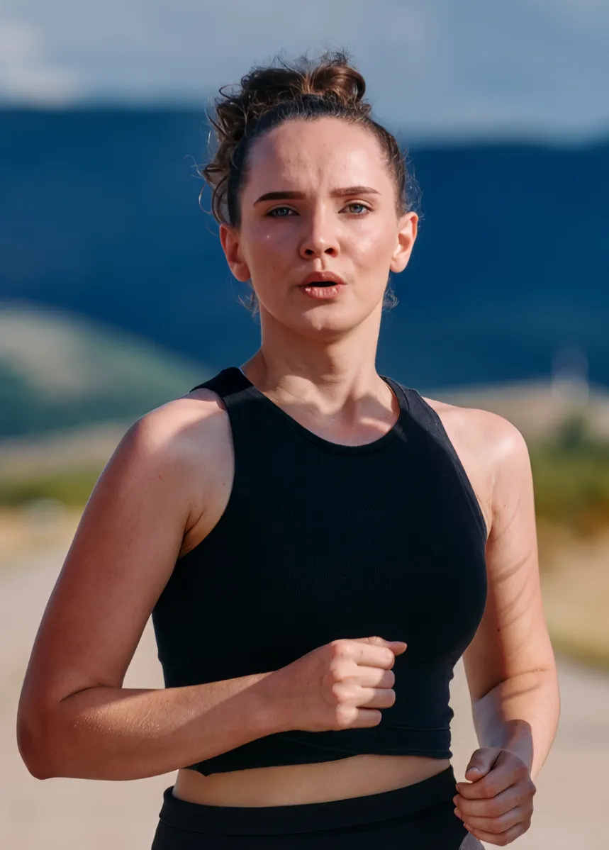 focused people running on open road in daytime utc